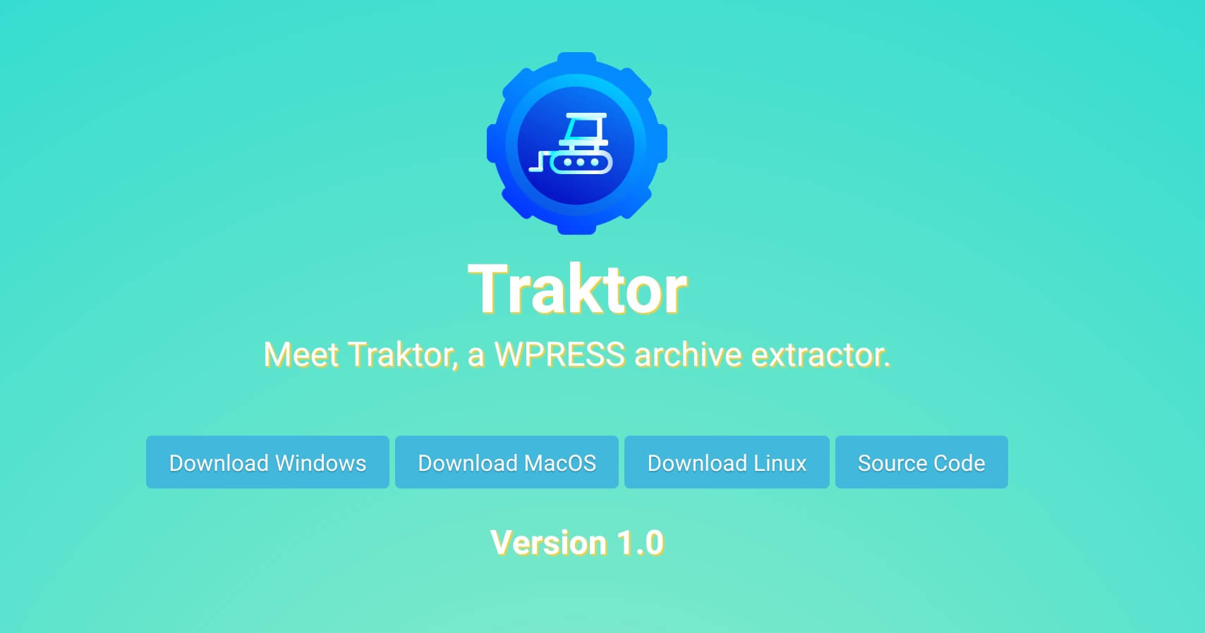 Screenshot of Traktor website
